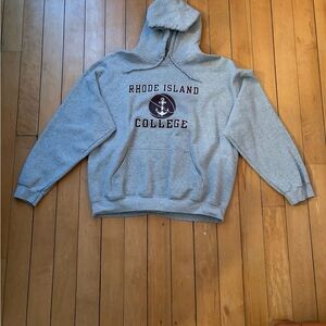 Gildan Gray Rhode Island College Hoodie